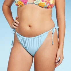 Women's Side-Tie Low-Rise High Leg Adjustable Bikini Bottom - Wild Fable™ Blue 7 Women's Side-Tie Low-Rise High Leg Adjustable Bikini Bottom - Wild Fable™ Blue -Wild Fable GUEST faf78473 1eb6 4b9c a249 d1eadc200643
