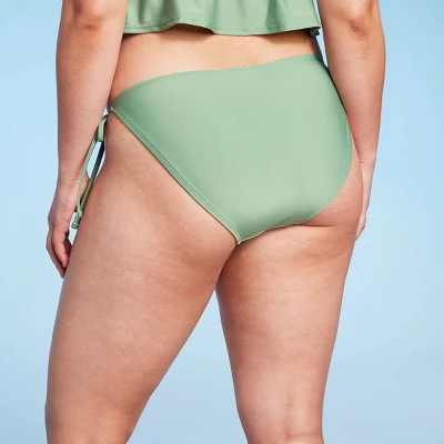 Women's Side-Tie Medium Coverage Bikini Bottom - Wild Fable™ Soft Green 4 Women's Side-Tie Medium Coverage Bikini Bottom - Wild Fable™ Soft Green - Image 4