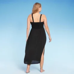 Wild Fable 38 Women's Smocked High Slit Convertible Cover Up Dress - Wild Fableā¢