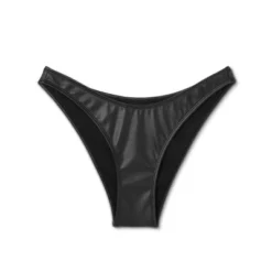 Women's Faux Leather High Leg Extra Cheeky Bikini Bottom - Wild Fable™ Black -Wild Fable GUEST ff32f929 da0d 4060 a517 3132e1da388d
